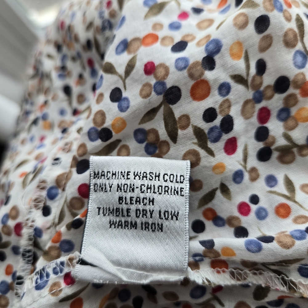 Talbots Classic Micro-floral Print Button Down Size M - Picture 8 of 8